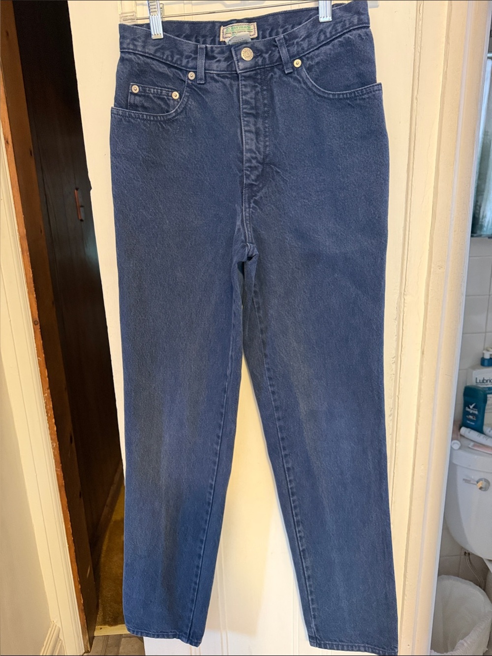 High-Waist Classic Blue Denim Jeans